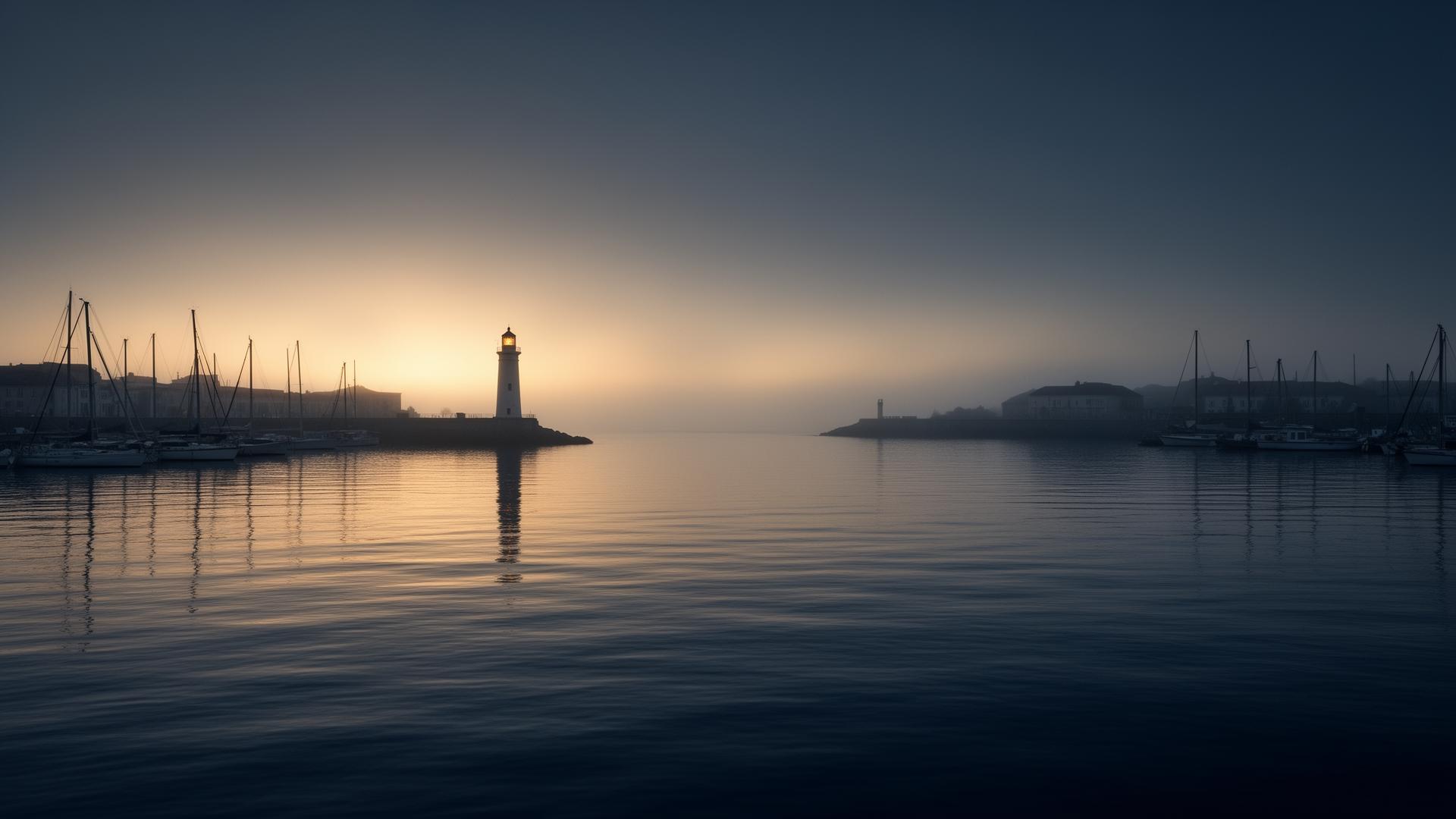 Harbor at dawn